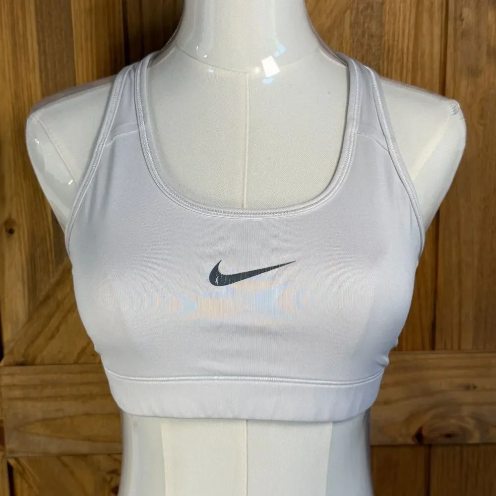 Nike Dri-FIT Sports Bra Women's Small Gray Racerback Medium Support